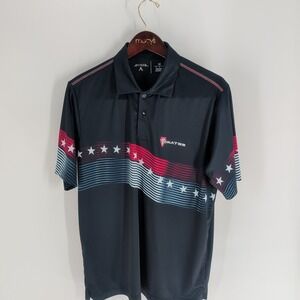 Antigua Tokatee‎ Golf Club Graphic Short Sleeve Pullover Polo Shirt Black Size M